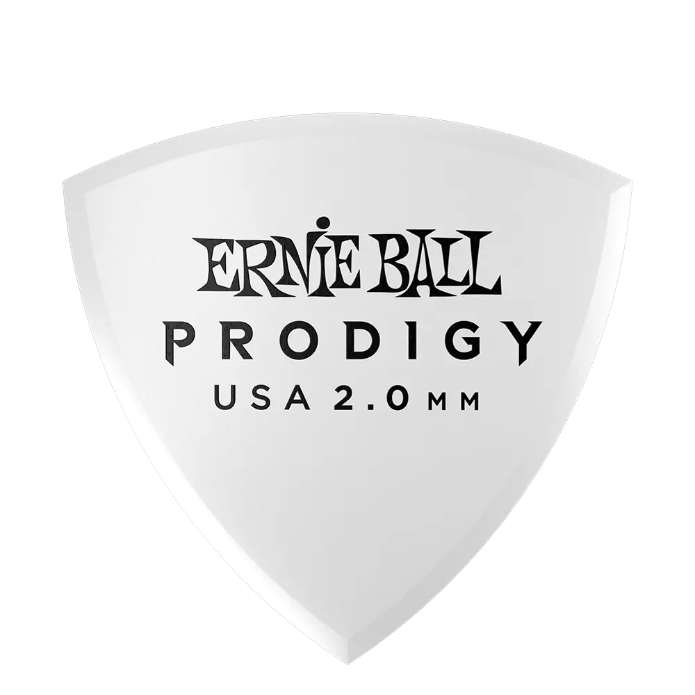 Ernie Ball P09337 2.0MM WHITE SHIELD PRODIGY PICKS 6-PACK  