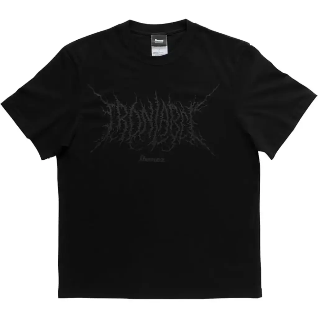 [IBAT011M] Ibanez IBAT011M T-Shirt Iron Label Black M Size
