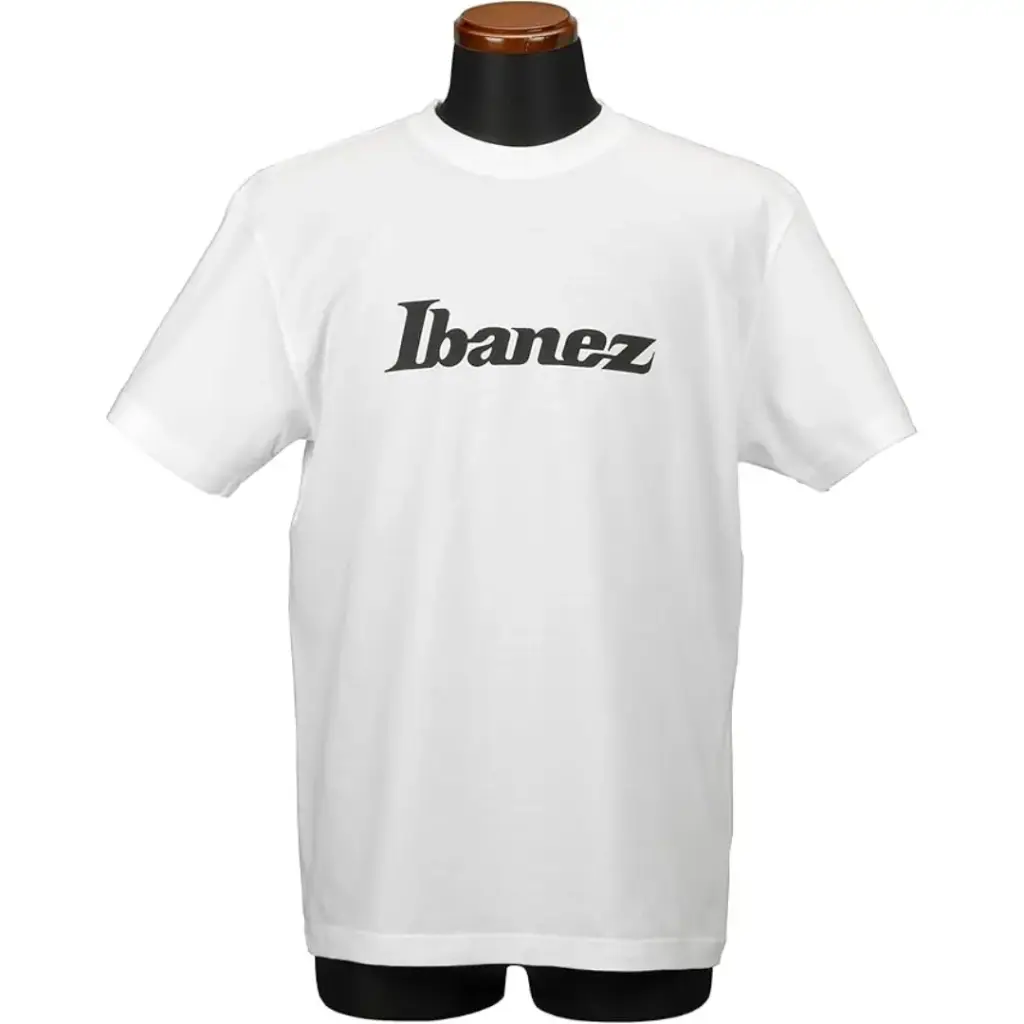 [IBAT008L] Ibanez IBAT008L Ibanez Logo T-shirt White-L