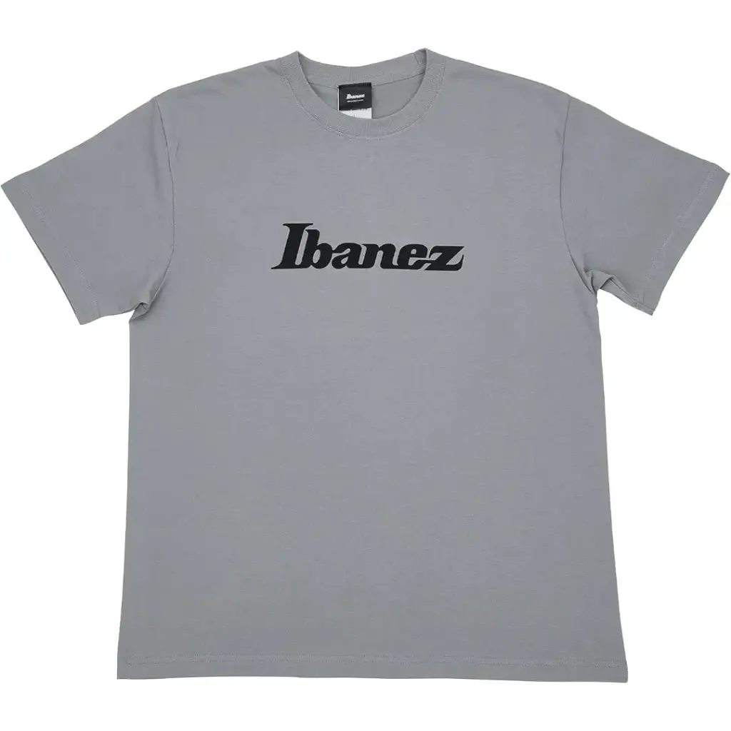 [IBAT009L] Ibanez IBAT009L Grey T-Shirt Logo - Large