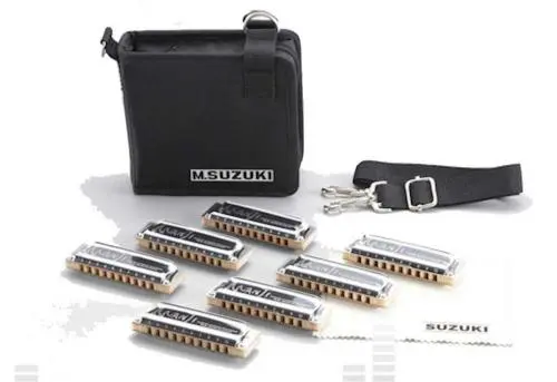 [M-20-S] Suzuki MANJI HARMONICA PAKCAGE 7PCS