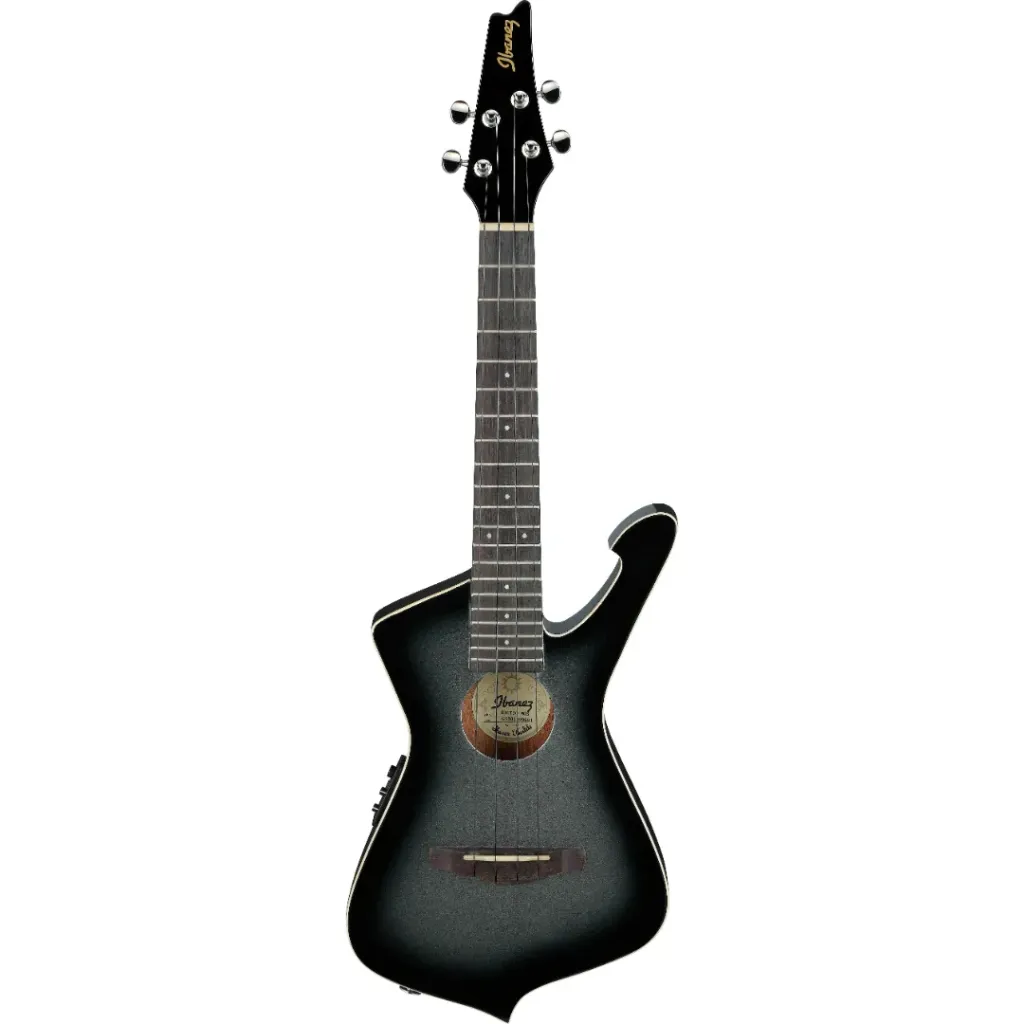 [UICT10-MGS] Ibanez UICT10-MGS Ukulele w/Bag, Metallic Grey Sunburst