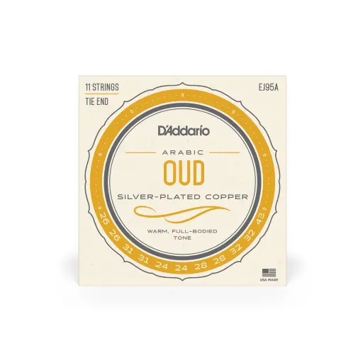 [EJ95A] DADDARIO EJ95A SET ARABIC OUD SILVER ON NYLON