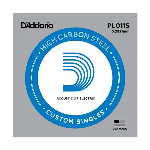 [PL011-5] DADDARIO PL011-5 5-PACK SINGLE PLAIN STEEL 011