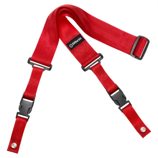 [DD2200RD] DIMARZIO DD2200RD CLIPLOCK GUITAR STRAP, RED NYLON