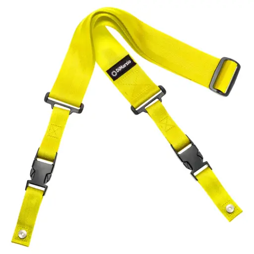[DD2200Y] DIMARZIO DD2200Y CLIPLOCK GUITAR STRAP, YELLOW NYLON