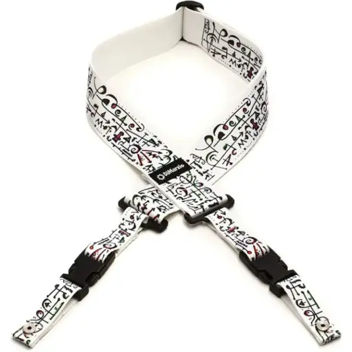 [DD2242] DIMARZIO DD2242 STEVE VAI CLIPLOCK, ART STRAP, WHITE