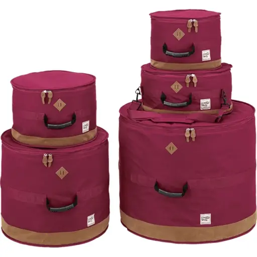 [TDSS52KWR] TAMA TDSS52KWR TAMA Power Pad Designer Collection Drum Bag Set for 5pc Drum Kit with 22"BD, Wine Red