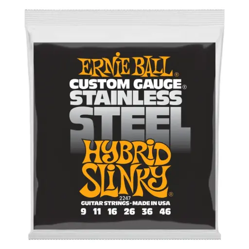 [P02247] Ernie Ball P02247 HYBRID SLINKY STAINLESS STEEL WOUND ELECTRIC GUITAR STRINGS - 9-46 GAUGE