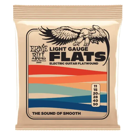 [P02580] Ernie Ball P02580 ERNIE BALL LIGHT FLATWOUND ELECTRIC GUITAR STRINGS - 11-50 GAUGE