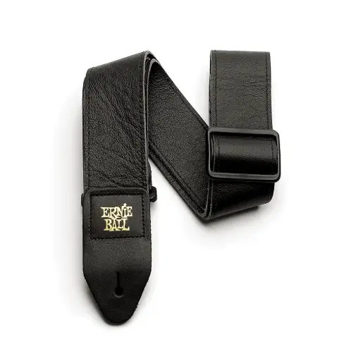 [P04134] Ernie Ball P04134 2" TRI-GLIDE ITALIAN LEATHER STRAP - BLACK  