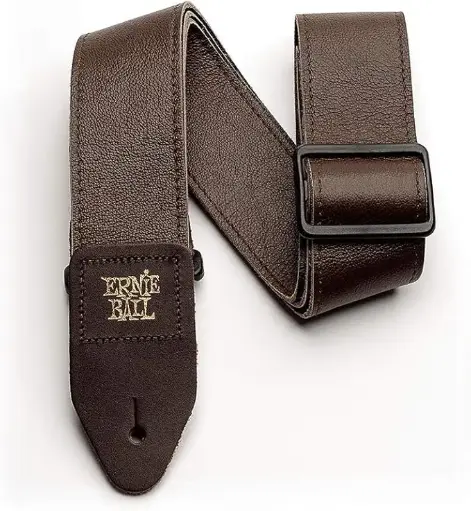 [P04135] Ernie Ball P04135 2" TRI-GLIDE ITALIAN LEATHER STRAP - BROWN  