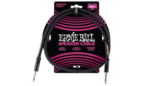 [P06071] Ernie Ball P06071 3' STRAIGHT / STRAIGHT SPEAKER CABLE  
