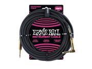 [P06081] Ernie Ball P06081 10' BRAIDED STRAIGHT / ANGLE INSTRUMENT CABLE - BLACK