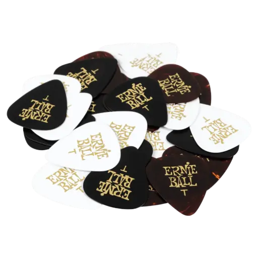 [P09176] Ernie Ball P09176 THIN ASSORTED COLOR CELLULOSE PICKS, BAG OF 12  
