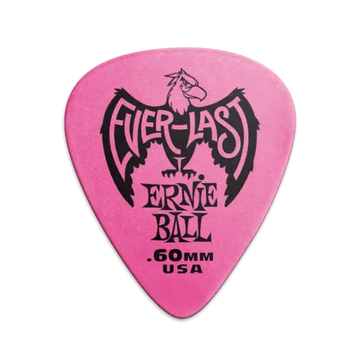 [P09179] Ernie Ball P09179 .60MM PINK EVERLAST PICKS 12-PACK  