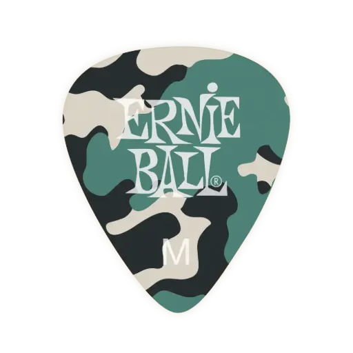 [P09222] Ernie Ball P09222 CAMOUFLAGE CELLULOSE PICKS MEDIUM 12-PACK  