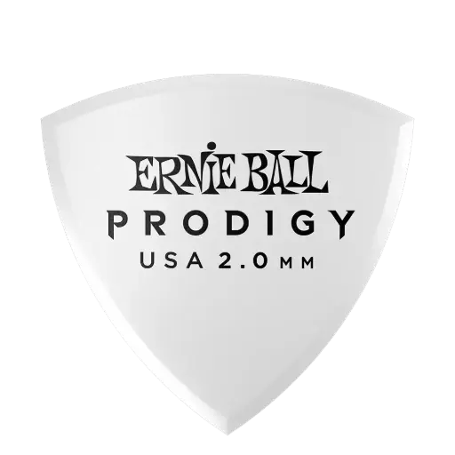[P09337] Ernie Ball P09337 2.0MM WHITE SHIELD PRODIGY PICKS 6-PACK  