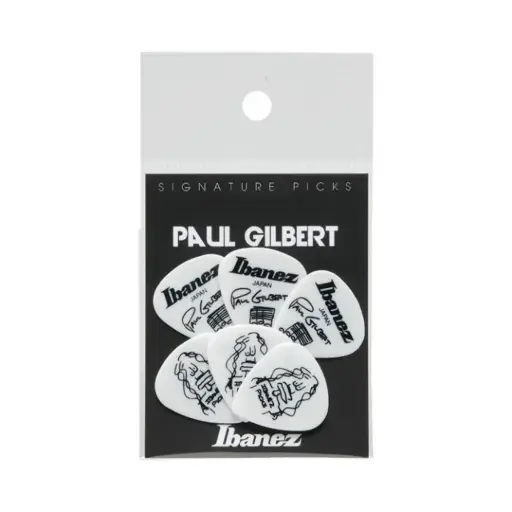 [B1000PG-WH] Ibanez B1000PG Paul Gilbert Signature Picks, 6 Pack, White