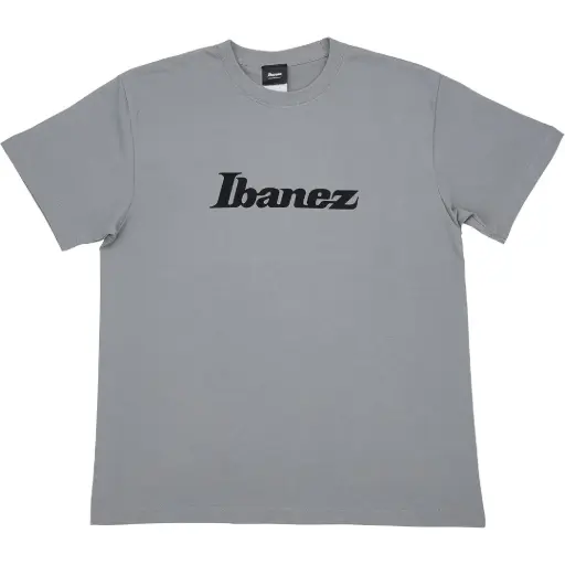 [IBAT009L] Ibanez Grey T-Shirt Logo - Large 
