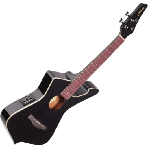 [UICT10-BK] Ibanez UICT10-BK UIC Series Electro-acoustic Ukulele - Iceman - 4 String - Black